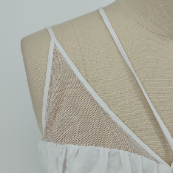 00039 Joanthan Simkhai Ruched Sweetheart Bustier Top White 10	summer resortwear - Picture 4 of 8